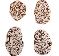 Set of 4 Piece New Mix Wooden Printing Block