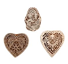 Set of 3 Piece New Mix Wooden Printing Block