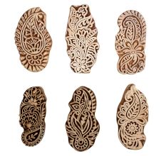 Set of 6 Piece New Mix Wooden Printing Block