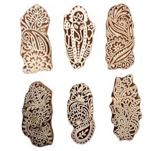 Set of 6 Piece New Mix Wooden Printing Block