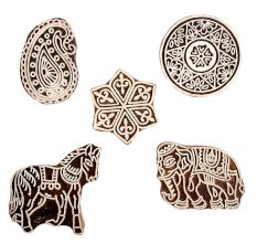 Set of 5 Piece New Mix Wooden Printing Block