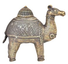 Bronze Camel Storage Box With A Lid