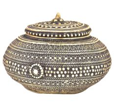 Bronze Circular Jewellery Box With Lid