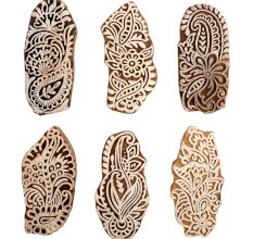 Set of 6 Piece New Mix Wooden Printing Block
