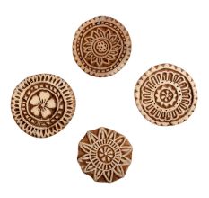Set of 4 Piece New Mix Wooden Printing Block