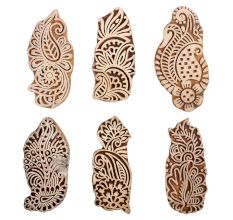 Set of 6 Piece New Mix Wooden Printing Block