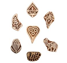 Set of 7 Piece New Mix Wooden Printing Block