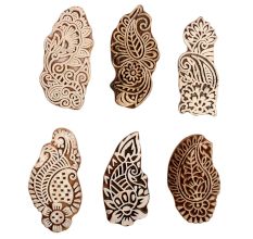 Set of 6 Piece New Mix Wooden Printing Block