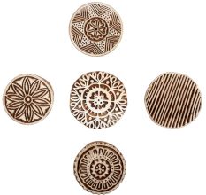 Set of 5 Piece New Mix Wooden Printing Block