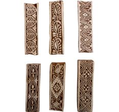 Set of 6 Piece New Mix Wooden Printing Block