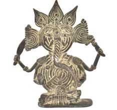 Bronze Ganesha Tribal Statue