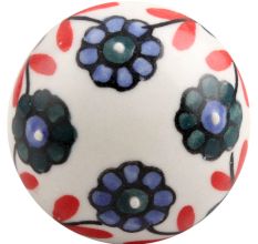 Sea Green Tiny Flower Ceramic Drawer Knob Online 