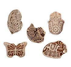 Set of 5 Piece New Mix Wooden Printing Block