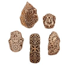 Set of 5 Piece New Mix Wooden Printing Block