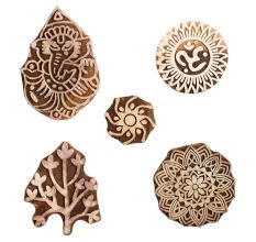 Set of 5 Piece New Mix Wooden Printing Block