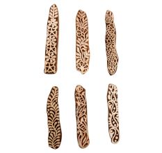 Set of 6 Piece New Mix Wooden Printing Block