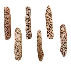 Set of 6 Piece New Mix Wooden Printing Block