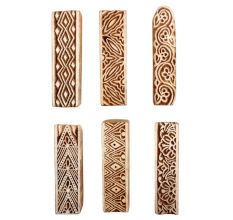 Set of 6 Piece New Mix Wooden Printing Block