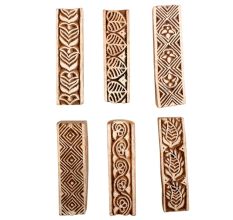 Set of 6 Piece New Mix Wooden Printing Block