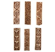 Set of 6 Piece New Mix Wooden Printing Block