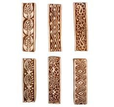 Set of 6 Piece New Mix Wooden Printing Block