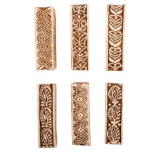 Set of 6 Piece New Mix Wooden Printing Block