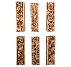 Set of 6 Piece New Mix Wooden Printing Block