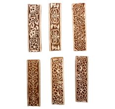 Set of 6 Piece New Mix Wooden Printing Block