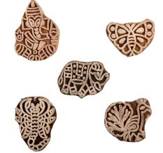 Set of 5 Piece New Mix Wooden Printing Block
