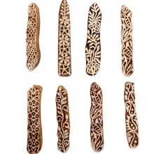 Set of 8 Piece New Mix Wooden Printing Block