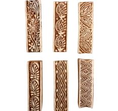 Set of 6 Piece New Mix Wooden Printing Block