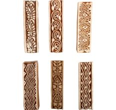 Set of 6 Piece New Mix Wooden Printing Block