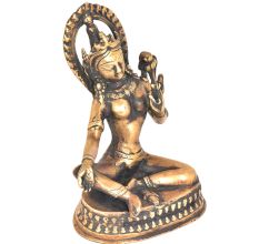Brass Sculpture Buddhist Female Deity Statue