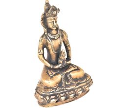 Brass Buddha Statue Deity Seated