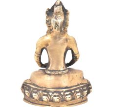 Brass Buddha Statue Deity Seated