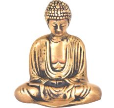 Brass Meditating Buddha Statue