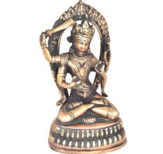 Tibetan Buddhist Manjusri Buddisattva Brass Buddha Statue