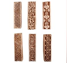 Set of 6 Piece New Mix Wooden Printing Block