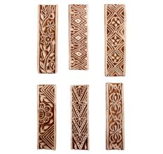Set of 6 Piece New Mix Wooden Printing Block