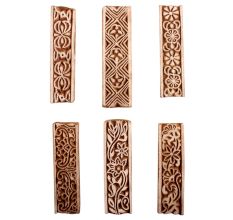 Set of 6 Piece New Mix Wooden Printing Block