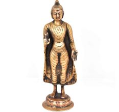 Brass Standing Buddha Statue
