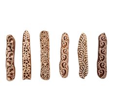 Set of 6 Piece New Mix Wooden Printing Block