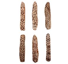 Set of 6 Piece New Mix Wooden Printing Block