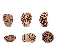 Set of 6 Piece New Mix Wooden Printing Block