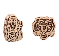 Set of 2 Piece New Mix Wooden Printing Block