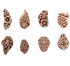 Set of 8 Piece New Mix Wooden Printing Block