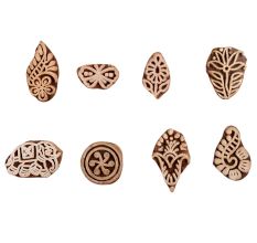 Set of 8 Piece New Mix Wooden Printing Block