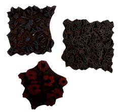 Set of 3 Piece New Wooden Printing Block