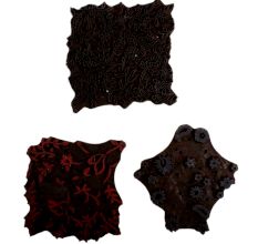 Set of 3 Piece New Wooden Printing Block