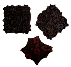 Set of 3 Piece New Wooden Printing Block